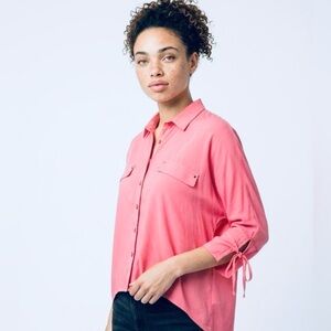 STUDIO F, Bright Coral Blouse